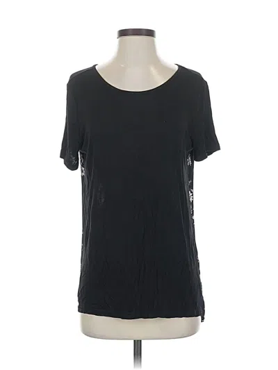Pre-owned Maurices Short Sleeve Top Black Scoop Neck Tops