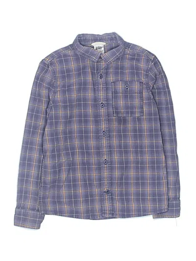 Pre-owned Rei Kids' Long Sleeve Button Down Shirt In Blue