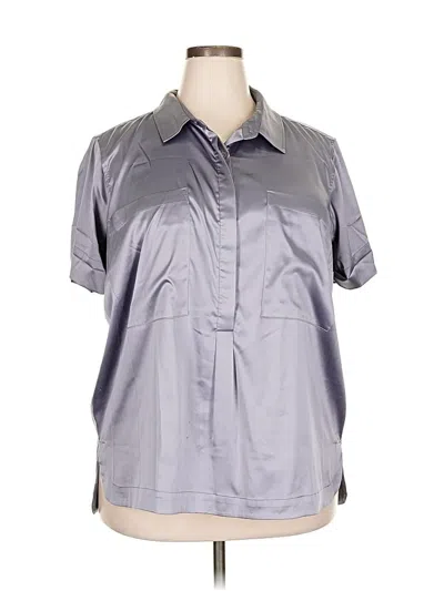 Pre-owned Universal Standard Short Sleeve Blouse In Gray