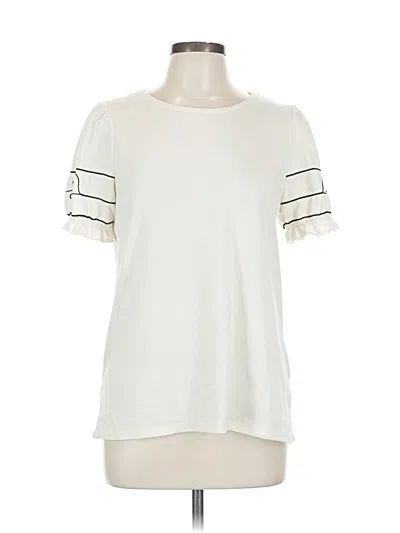 Pre-owned Fred David Short Sleeve T-shirt In White