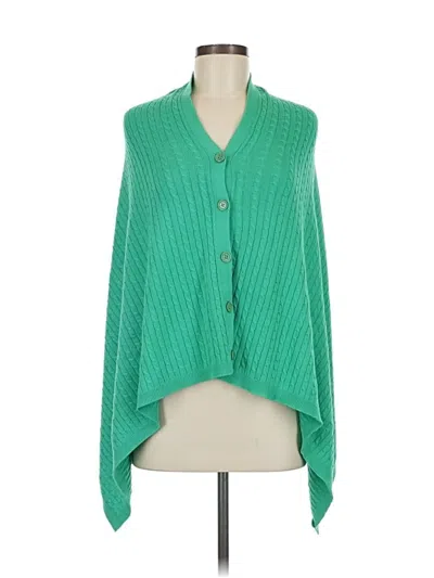 Pre-owned Top It Off Cardigan Sweater Green Plunge Neckline Sweaters & Sweatshirts