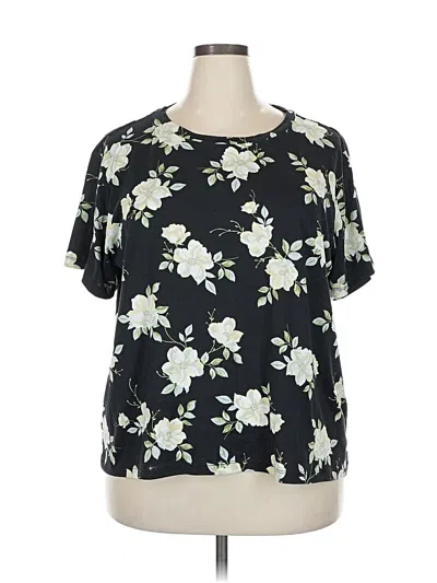 Pre-owned Flora Nikrooz Short Sleeve T-shirt In Black