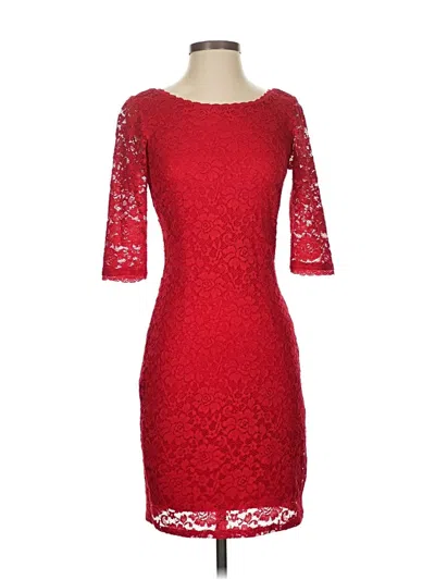 Pre-owned Laundry By Shelli Segal Cocktail Dress In Red