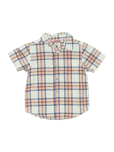 Pre-owned Wrangler Jeans Co Kids' Short Sleeve Button Down Shirt In Blue