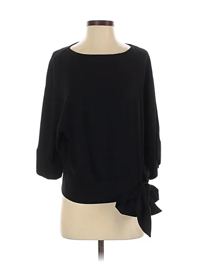 Trina Turk 3/4 Sleeve Top Black Boatneck Tops In Black