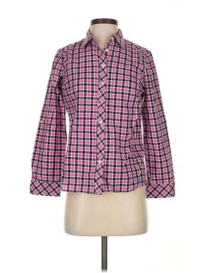 Pre-owned Talbots Long Sleeve Button Down Shirt In Pink