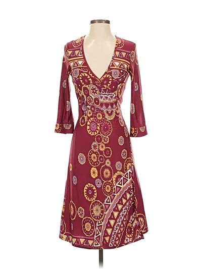 Pre-owned Julie Brown Cocktail Dress In Burgundy