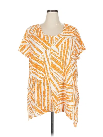 Pre-owned Woman Within Short Sleeve T-shirt In Orange