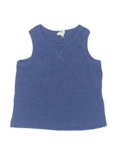 Pre-owned Kate Quinn Organics Kids' Sleeveless T-shirt In Blue