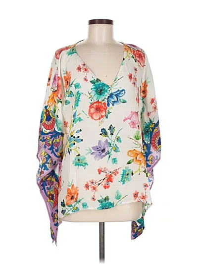 Pre-owned Tolani 3/4 Sleeve Blouse In White