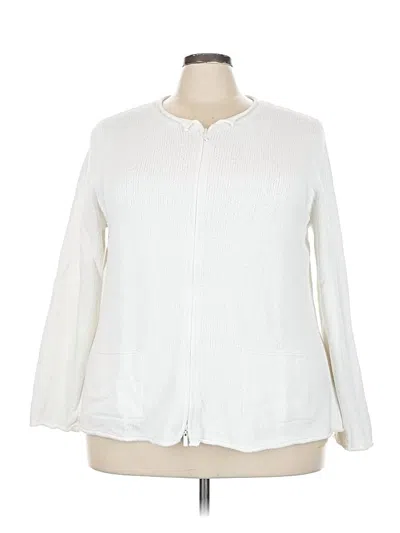 Pre-owned Eileen Fisher Cardigan Sweater In White