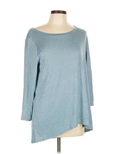 Pre-owned Ann Taylor Loft 3/4 Sleeve T-shirt In Blue