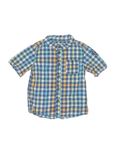 Pre-owned H&m L.o.g.g. Kids' Short Sleeve Button Down Shirt In Blue