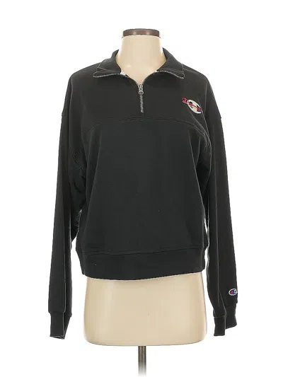 Pre-owned Champion Fleece Jacket In Black