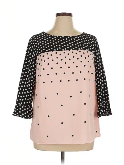 Pre-owned Talbots 3/4 Sleeve Blouse In Pink