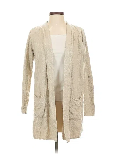 Pre-owned Barefoot Dreams Cozychic Lite Cardigan Sweater In Brown