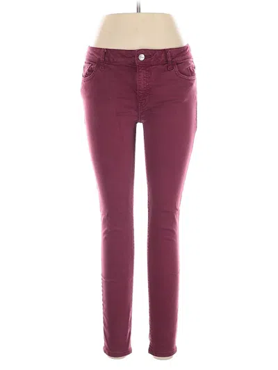 Pre-owned Warp & Weft Jeggings In Burgundy