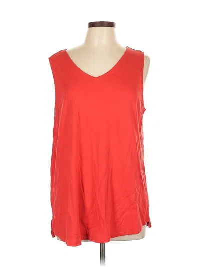 Pre-owned Jjill Sleeveless T-shirt In Red