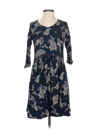 Pre-owned Garnet Hill Casual Dress In Blue