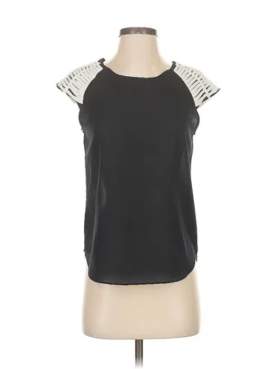 Pre-owned Dex Short Sleeve Top Black Cold Shoulder Neckline Tops