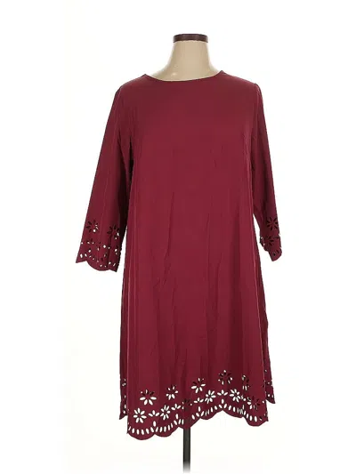 Pre-owned Unbranded Casual Dress In Burgundy