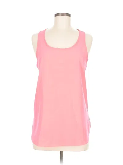 Pre-owned Calvin Klein Performance Tank Top Pink Halter Neckline Tops