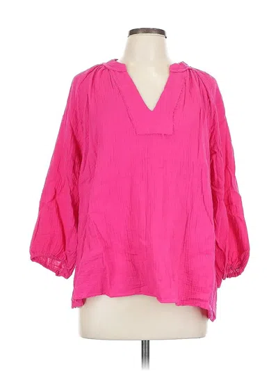 Pre-owned Eesome 3/4 Sleeve Blouse In Pink