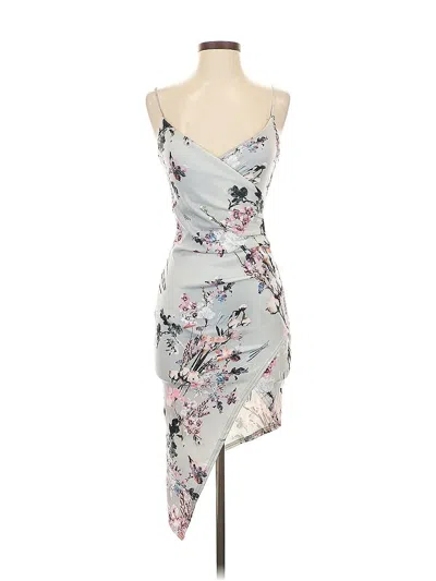 Pre-owned Prettylittlething Cocktail Dress In Gray