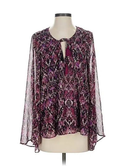 Pre-owned Show Me Your Mumu Long Sleeve Blouse In Purple