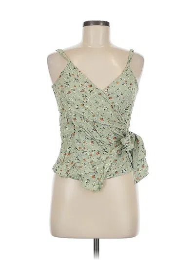 Pre-owned Aemi + Co Sleeveless Blouse In Green