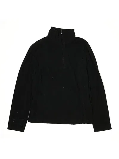 Pre-owned Lands' End Kids'  Turtleneck Sweater In Black