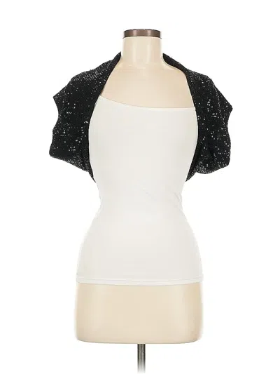 Pre-owned Dkny Short Sleeve Top Black Strapless Neckline Tops