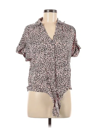 Pre-owned Candies Candie's Short Sleeve Blouse In Brown