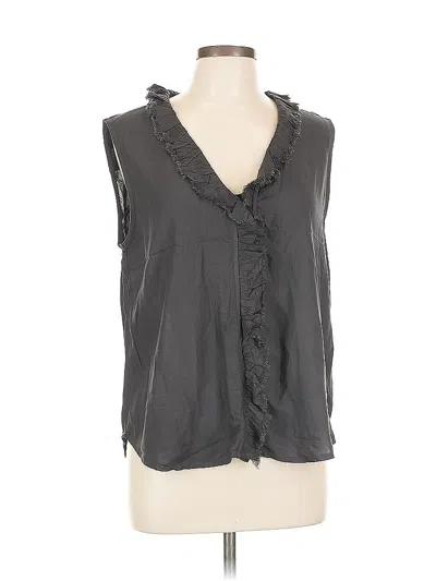 Pre-owned Dylan Sleeveless Blouse In Gray
