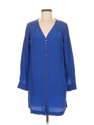 Pre-owned Club Monaco 3/4 Sleeve Blouse In Blue