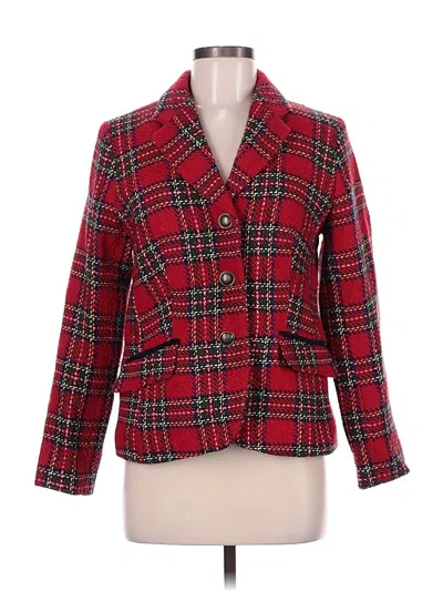 Pre-owned Talbots Blazer Jacket In Red