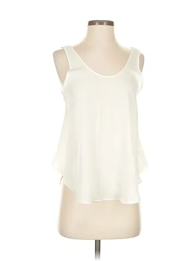 Pre-owned Lush Tank Top Ivory Strapless Neckline Tops In White