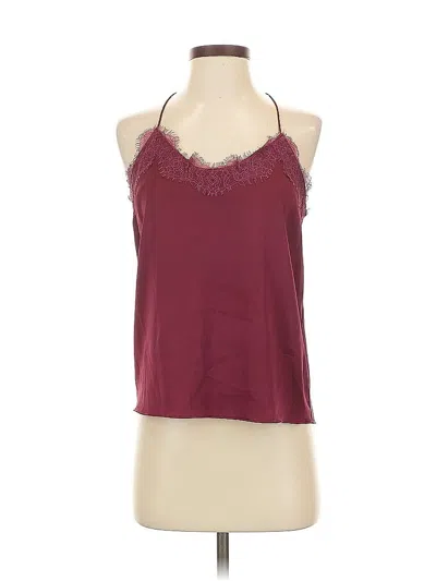Pre-owned The Westside Sleeveless Top Burgundy Halter Neckline Tops