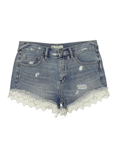 Pre-owned Free People Denim Shorts In Blue