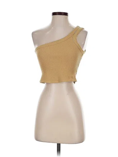 Pre-owned Urban Outfitters Tube Top Gold One Shoulder Neckline Tops