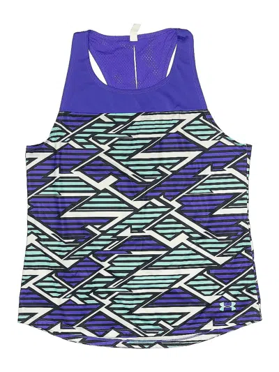 Pre-owned Under Armour Kids' Sleeveless Top Purple Halter Neckline Tops