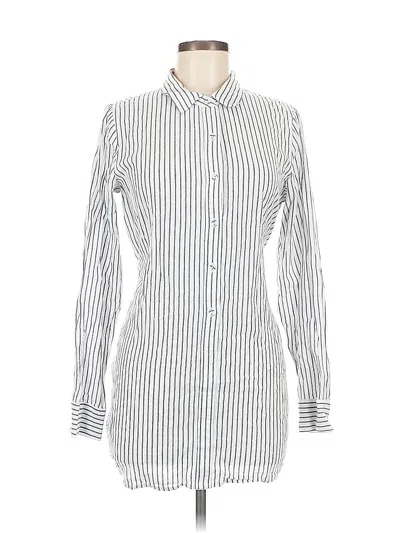 Pre-owned L'academie Los Angeles Long Sleeve Button Down Shirt In White