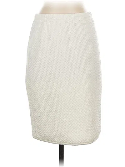 Pre-owned Max Studio Formal Skirt In White