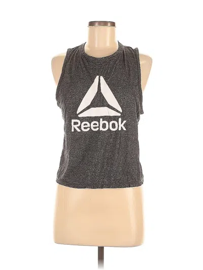 Pre-owned Reebok Tank Top Gray Halter Neckline Tops