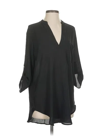 Pre-owned Lush 3/4 Sleeve Blouse In Black