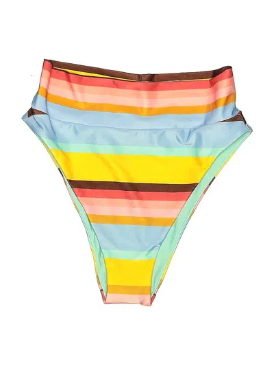 Pre-owned Aerie Swimsuit Bottoms In Yellow