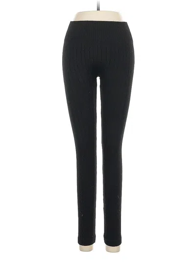 Pre-owned Hue Leggings In Black