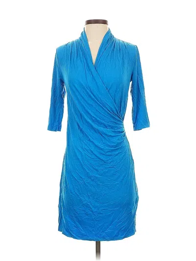 Pre-owned Three Dots Cocktail Dress In Blue