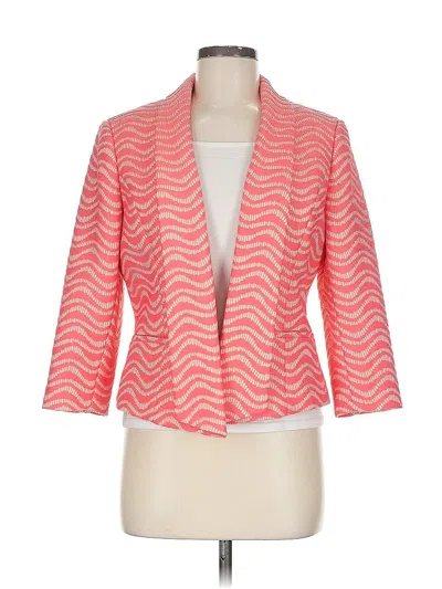 Pre-owned Albert Nipon Blazer Jacket In Pink