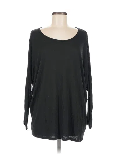Pre-owned Donna Karan 3/4 Sleeve T-shirt In Black